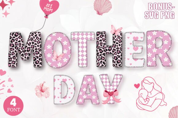 Celebrate Mom in Style with the Mother Day Pink Font Bundle