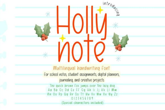 Holly Note: The Cozy Handwritten Font for Modern Creators