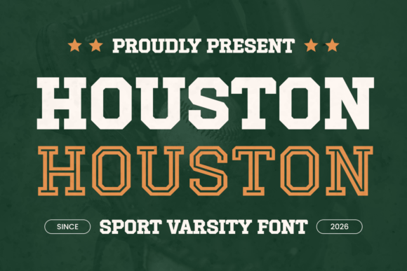 Houston Varsity: Bold Slab Serif for Athletic Branding