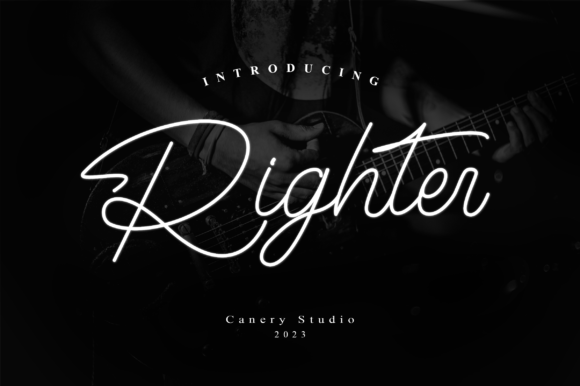 Righter: The Monoline Font for Modern Branding and Neon Designs